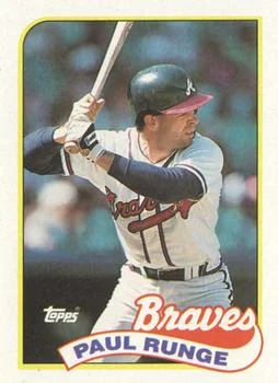 1989 Topps Paul Runge #38 card image
