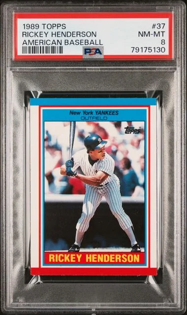 1989 Topps Rickey Henderson American Baseball American Baseball #37 card image