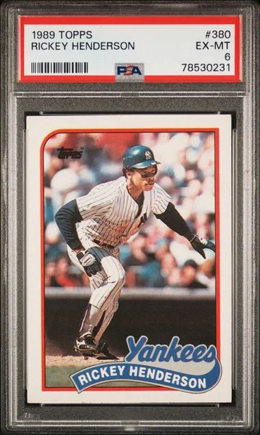 1989 Topps Rickey Henderson #380 card image
