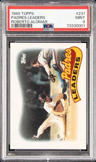 1989 Topps Roberto Alomar Padres Leaders #231 card image