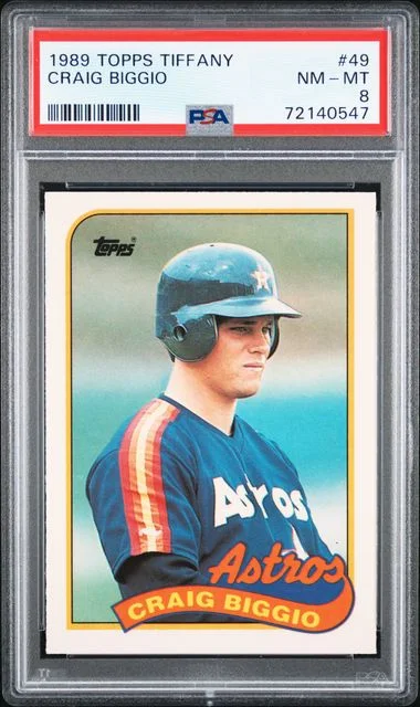 1989 Topps Tiffany Craig Biggio #49 card image