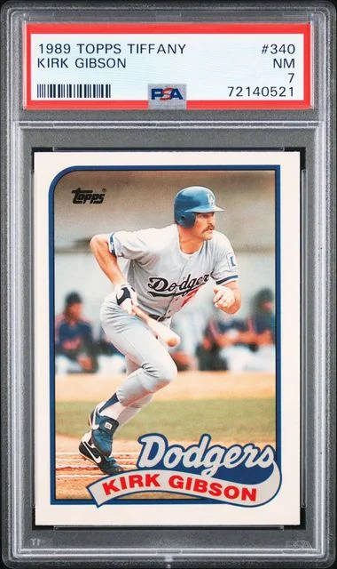 1989 Topps Tiffany Kirk Gibson #340 card image