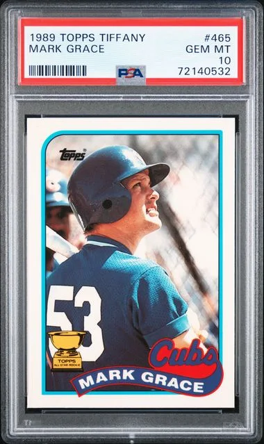 1989 Topps Tiffany Mark Grace #465 card image