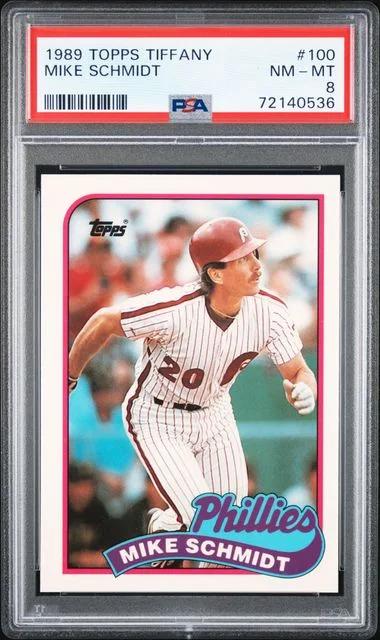 1989 Topps Tiffany Mike Schmidt #100 card image
