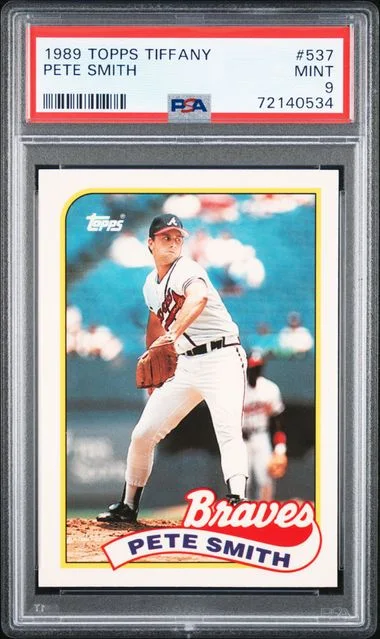 1989 Topps Tiffany Pete Smith #537 card image