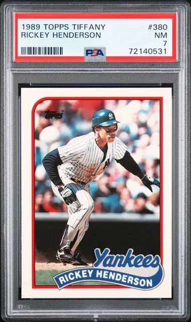 1989 Topps Tiffany Rickey Henderson #380 card image