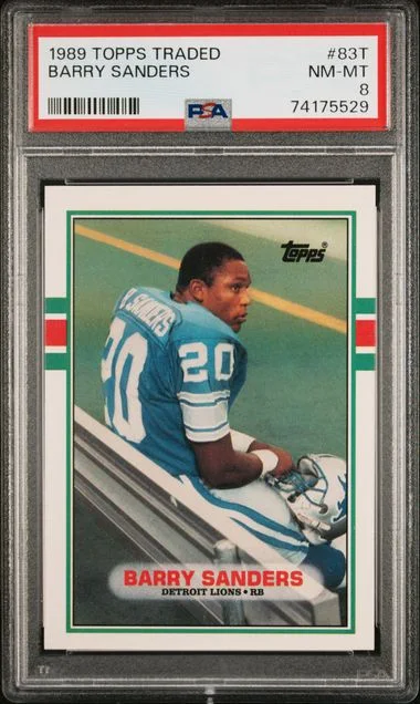 1989 Topps Traded Barry Sanders #83T card image