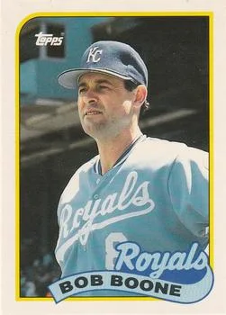 1989 Topps Traded Bob Boone #12T card image