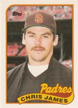 1989 Topps Traded Chris James #56T card image
