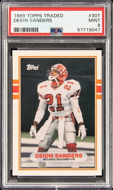 1989 Topps Traded Deion Sanders #30T card image