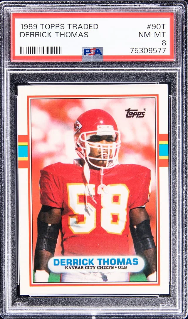 1989 Topps Traded Derrick Thomas #90T card image