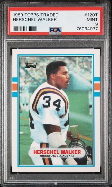 1989 Topps Traded Herschel Walker #120T card image