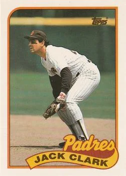 1989 Topps Traded Jack Clark #20T card image