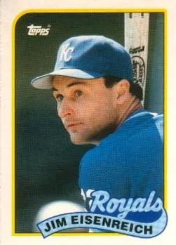 1989 Topps Traded Jim Eisenreich #28T card image