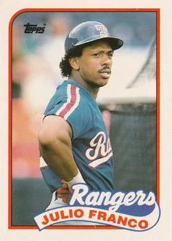 1989 Topps Traded Julio Franco #34T card image