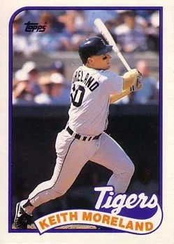 1989 Topps Traded Keith Moreland #83T card image