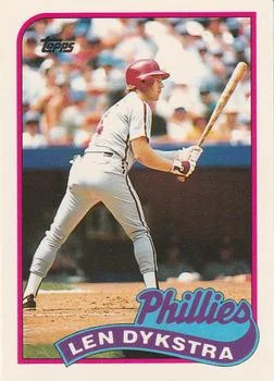 1989 Topps Traded Len Dykstra #27T card image