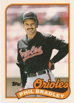 1989 Topps Traded Phil Bradley #13T card image