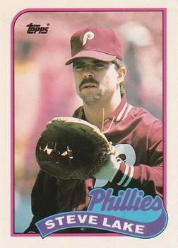 1989 Topps Traded Steve Lake #65T card image