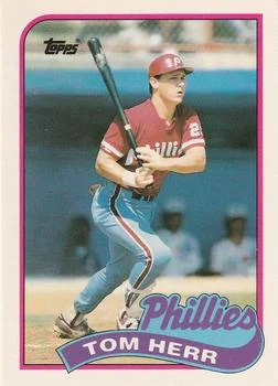 1989 Topps Traded Tom Herr #49T card image