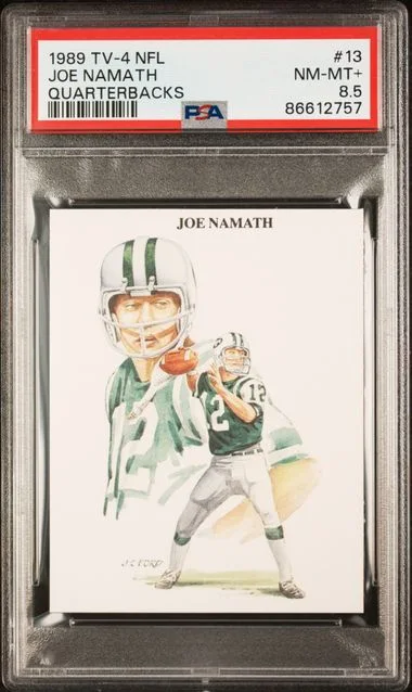 1989 TV-4 NFL Quarterbacks Joe Namath #13 card image