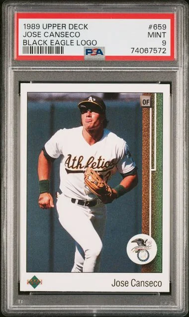 1989 Upper Deck, Black Eagle Logo Jose Canseco #659 card image