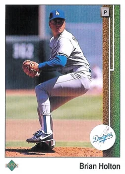 1989 Upper Deck Brian Holton ERRERR: Shawn Hillegas pictured on front #72a card image