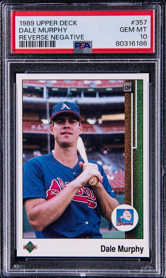 1989 Upper Deck Dale Murphy Reverse Negative #357 card image
