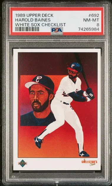 1989 Upper Deck Harold Baines White Sox Checklist #692 card image