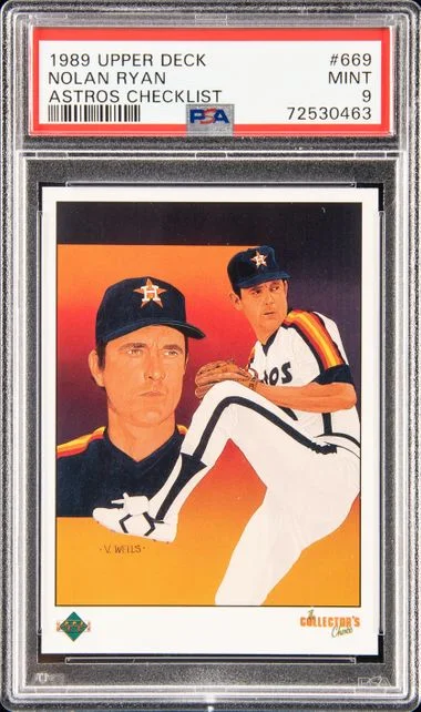 1989 Upper Deck Nolan Ryan/Astros Checklist #669 card image