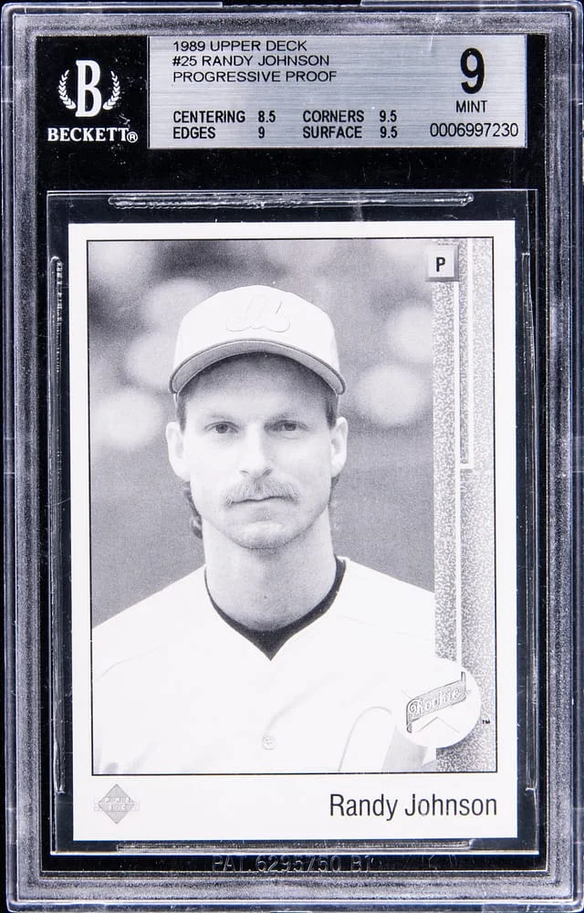 1989 Upper Deck Randy Johnson Progressive Proof #25 card image
