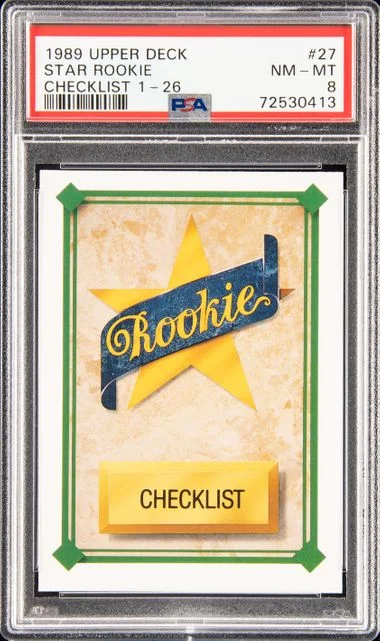 1989 Upper Deck Star Checklist 1-26 #27 card image