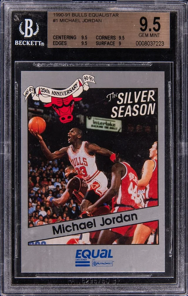 1990-91 Bulls Equal/Star Michael Jordan #1 card image