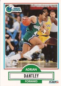 1990-91 Fleer Adrian Dantley #39 card image