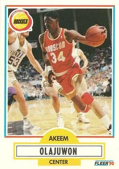 1990-91 Fleer Akeem Olajuwon #73 card image