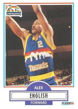 1990-91 Fleer Alex English UER #48 card image