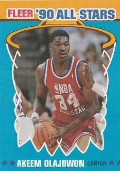 1990-91 Fleer Akeem Olajuwon [All-Stars] All-Stars #3 card image