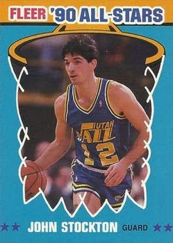 1990-91 Fleer John Stockton [All-Stars] All-Stars #9 card image