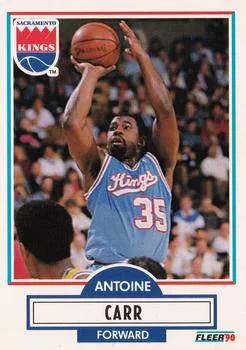 1990-91 Fleer Antoine Carr #163 card image