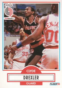 1990-91 Fleer Clyde Drexler #154 card image
