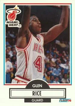 1990-91 Fleer COR: Flame extends above hoop in Heat logo #COR , RC card image