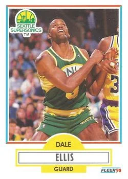 1990-91 Fleer Dale Ellis #177 card image