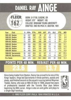 1990-91 Fleer Danny Ainge #162 card back image