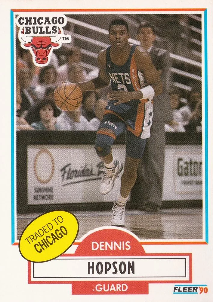 1990-91 Fleer Dennis Hopson TR #120 card image