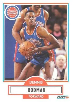 1990-91 Fleer Dennis Rodman UER #59 card image