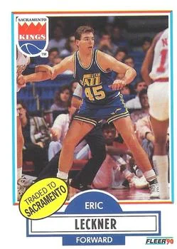 1990-91 Fleer Eric Leckner TR #187 card image