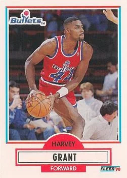 1990-91 Fleer Harvey Grant #192 card image