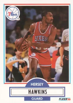 1990-91 Fleer Hersey Hawkins #143 card image