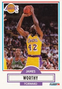 1990-91 Fleer James Worthy #97 card image