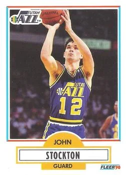1990-91 Fleer John Stockton #189 card image